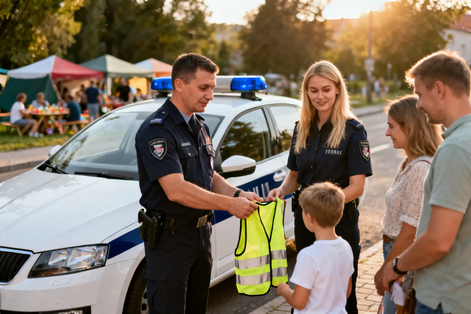 Policjanci z Krakowa promowali bezpieczeństwo podczas dwóch pikników
