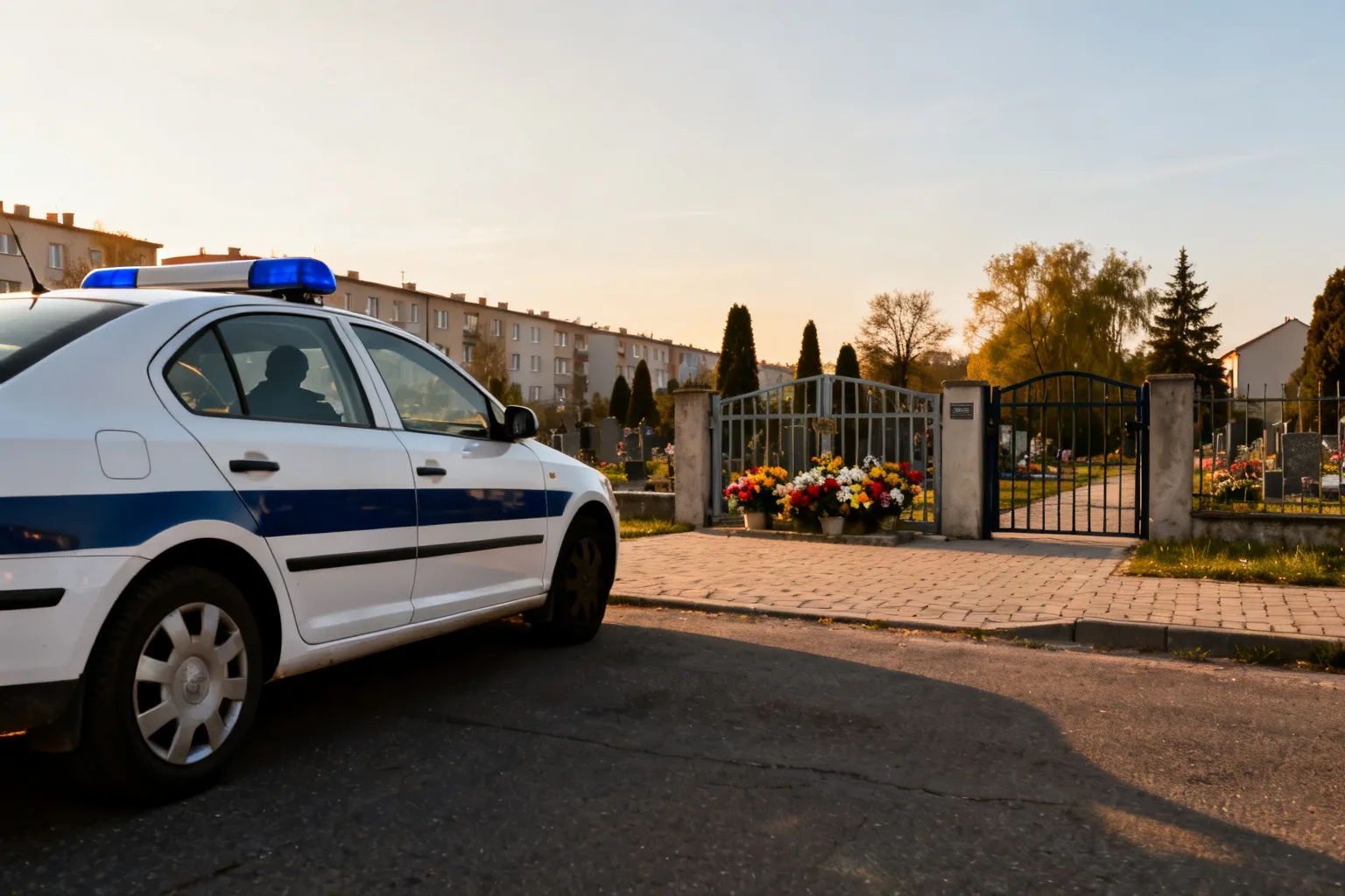 Policja przypomina zasady bezpieczeństwa przy cmentarzu na os. Wandy