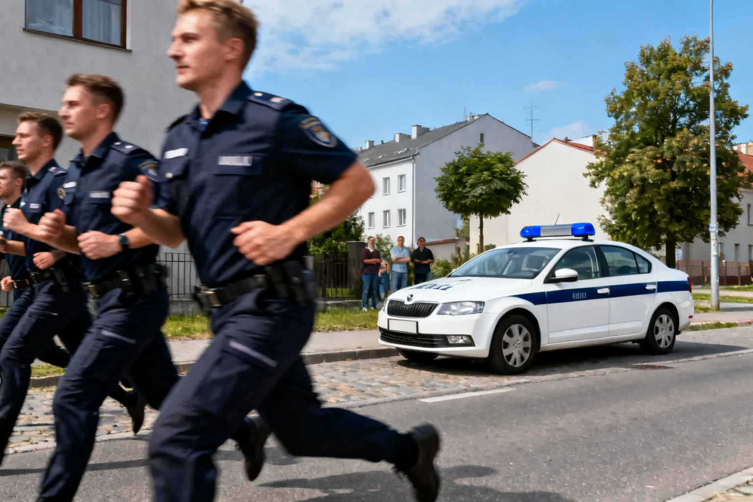 Policjanci z Krakowa pobiegli w I Półmaratonie Mościckim