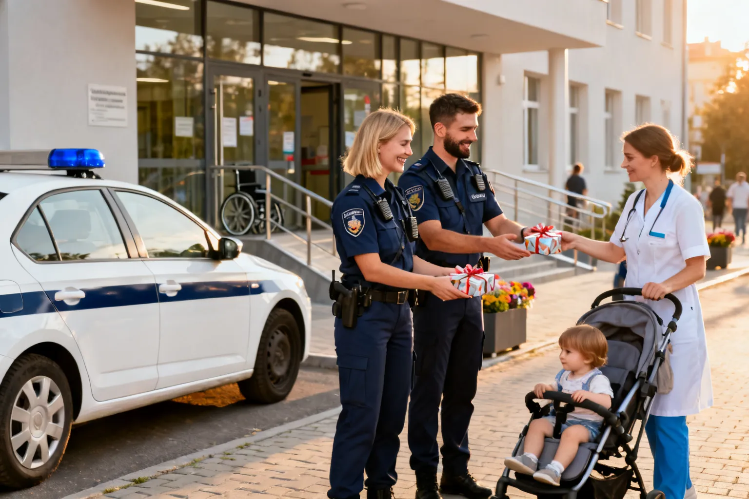 Policjanci odwiedzili pacjentów Uniwersyteckiego Szpitala Dziecięcego w Krakowie