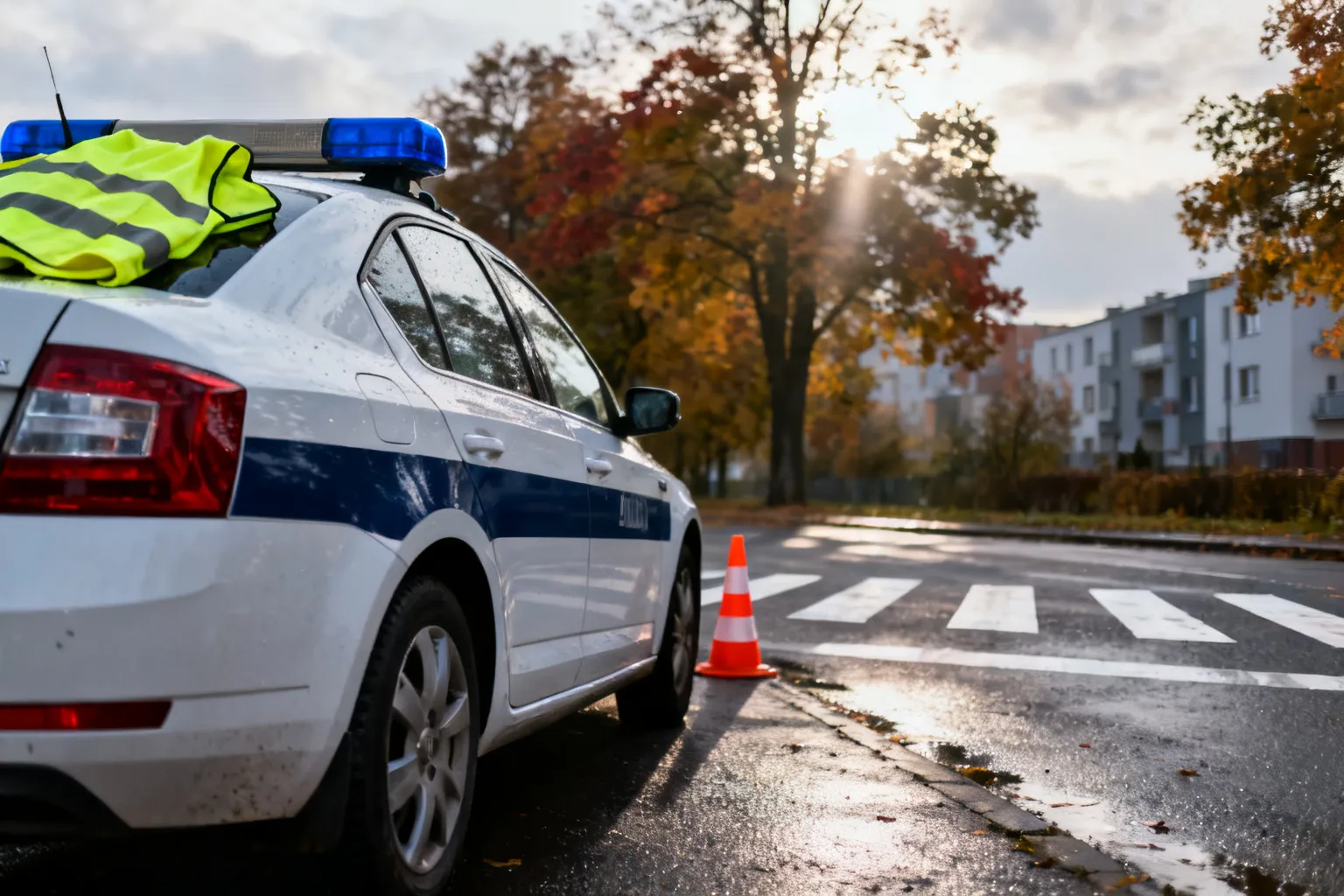 Bezpieczna jazda jesienią — porady małopolskiej drogówki