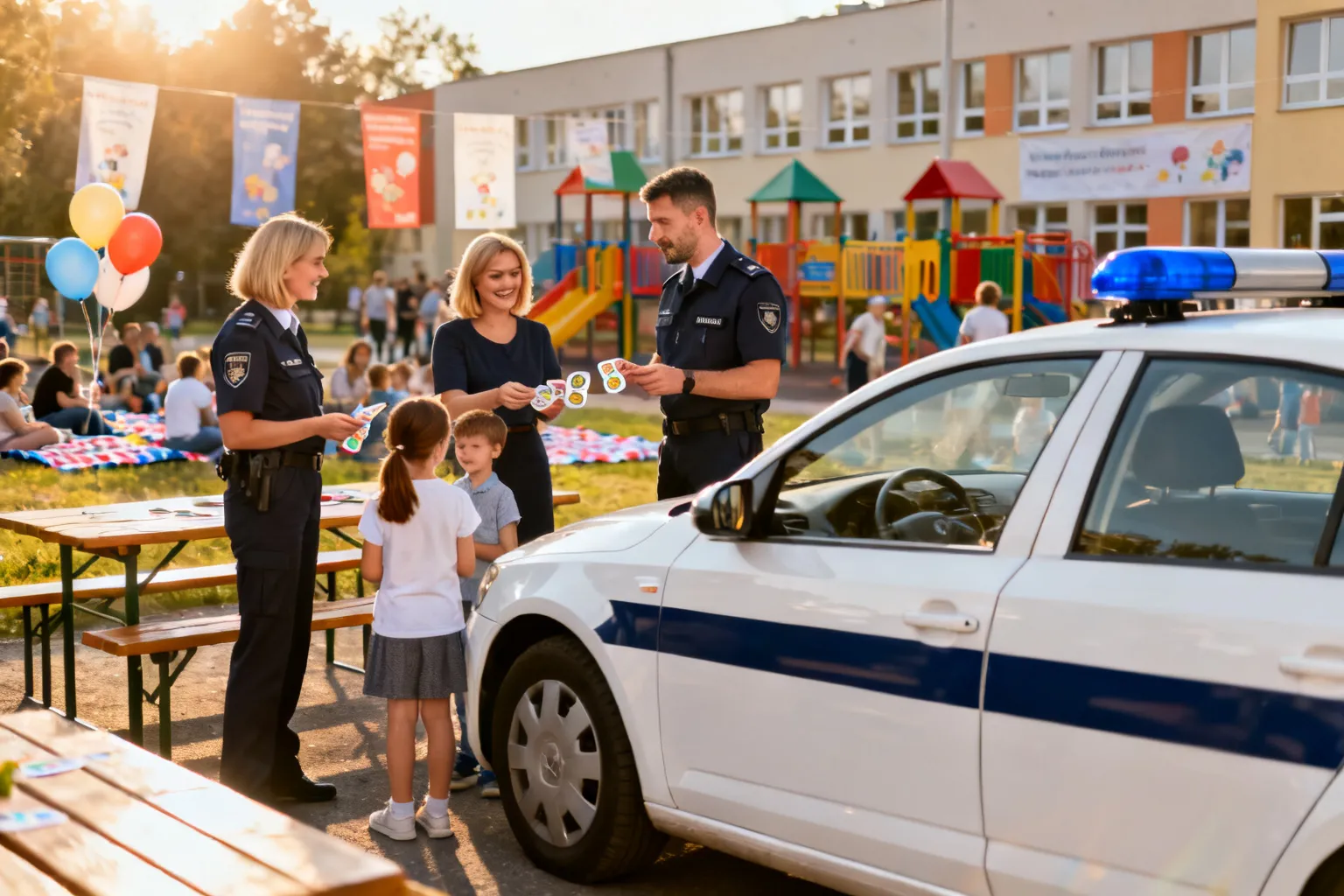 Policjanci uczestniczyli w charytatywnym pikniku w SP nr 27 w Krakowie