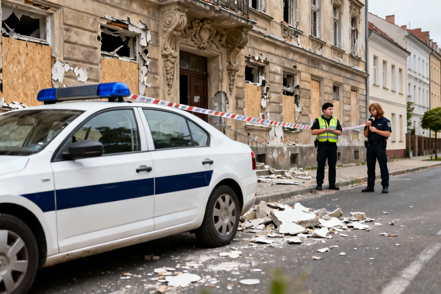 Zatrzymano 41-latka po zniszczeniu zabytkowej kamienicy przy ul. Dietla