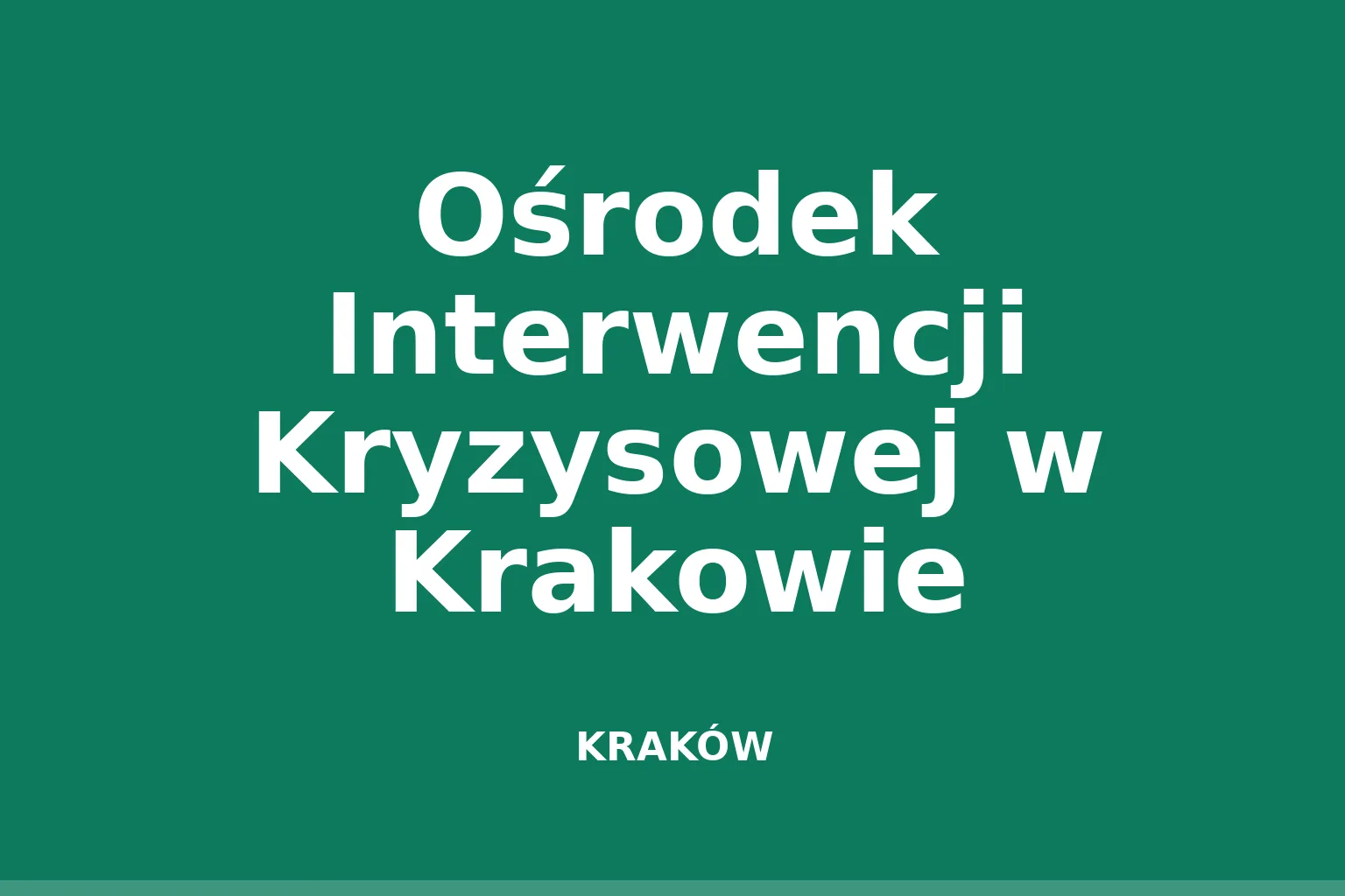 Ośrodek Interwencji Kryzysowej w Krakowie