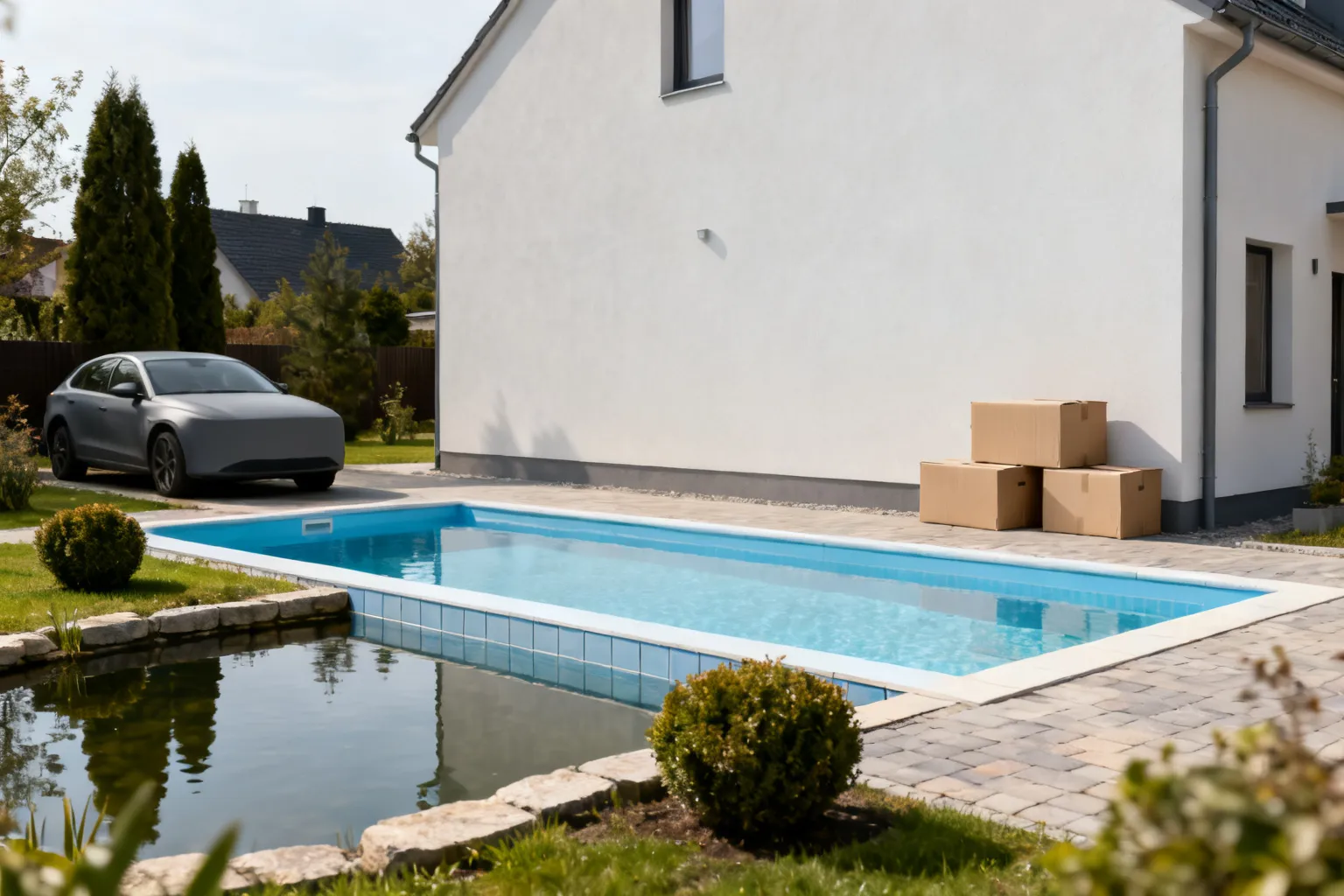Willa Klaudii Halejcio na Ursynowie — ponad 500 m², basen i prywatny staw