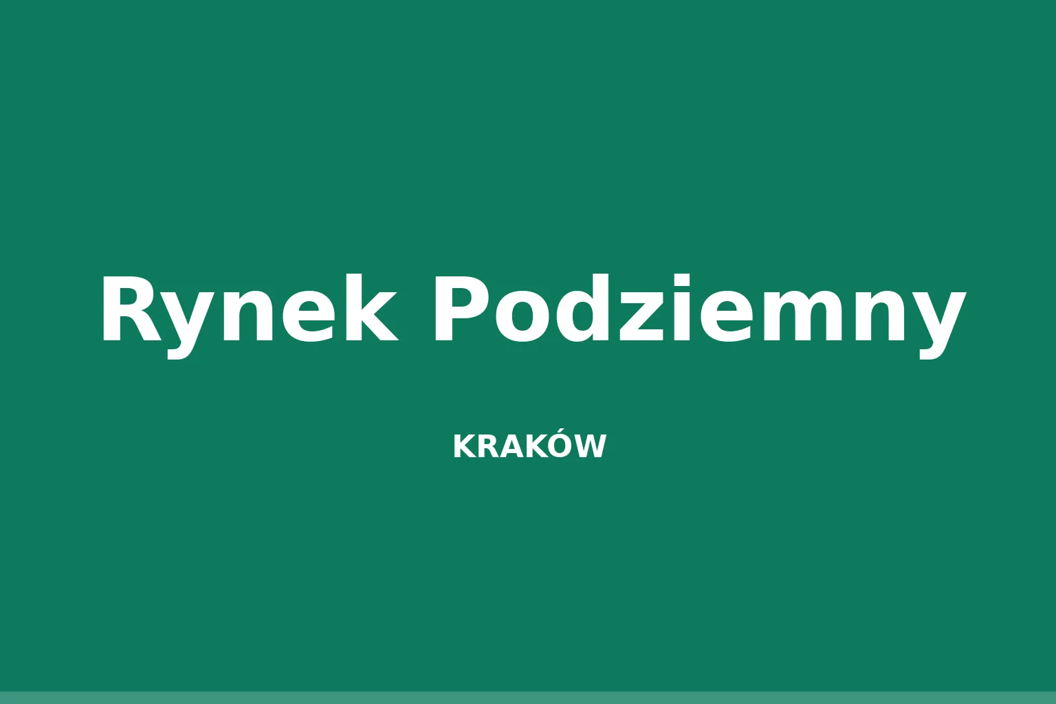 Rynek Podziemny