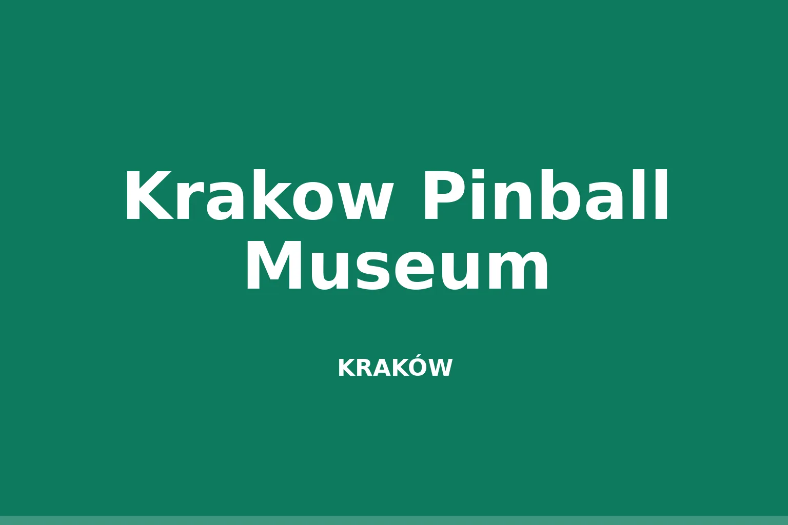 Krakow Pinball Museum