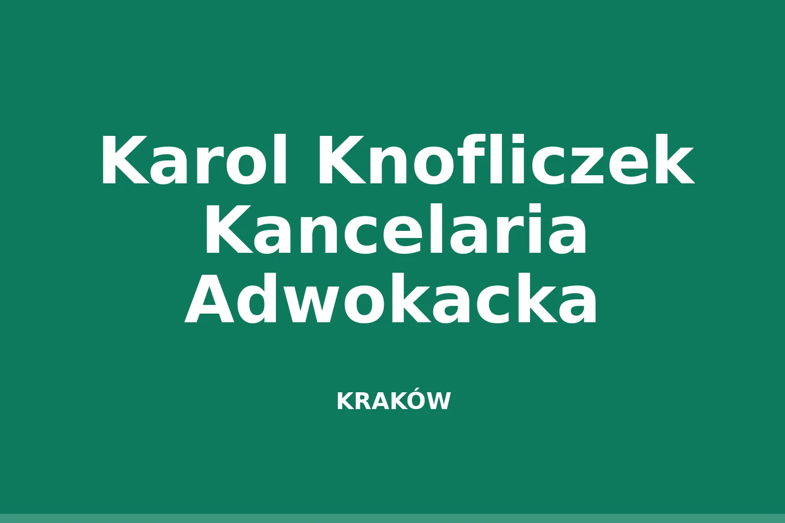Karol Knofliczek Kancelaria Adwokacka