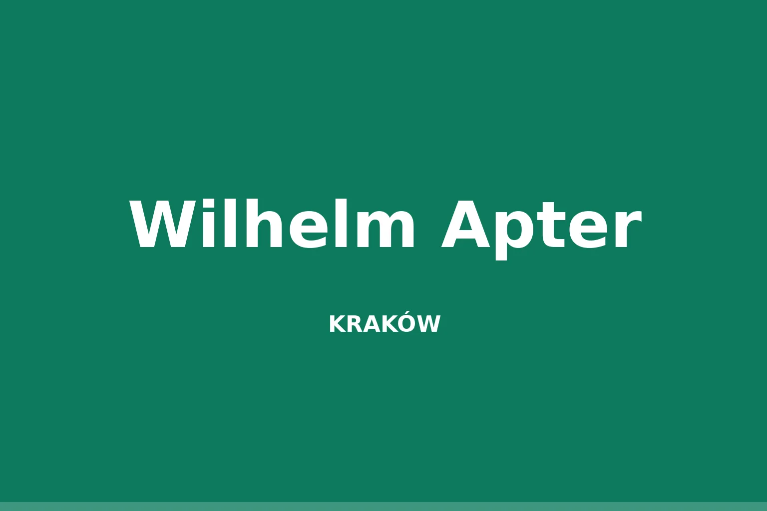 Wilhelm Apter